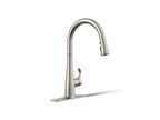 KOHLER K-22036-VS Simplice Touchless Pull-Down Kitchen Sink Faucet With Three-Function Sprayhead - Vibrant Stainless