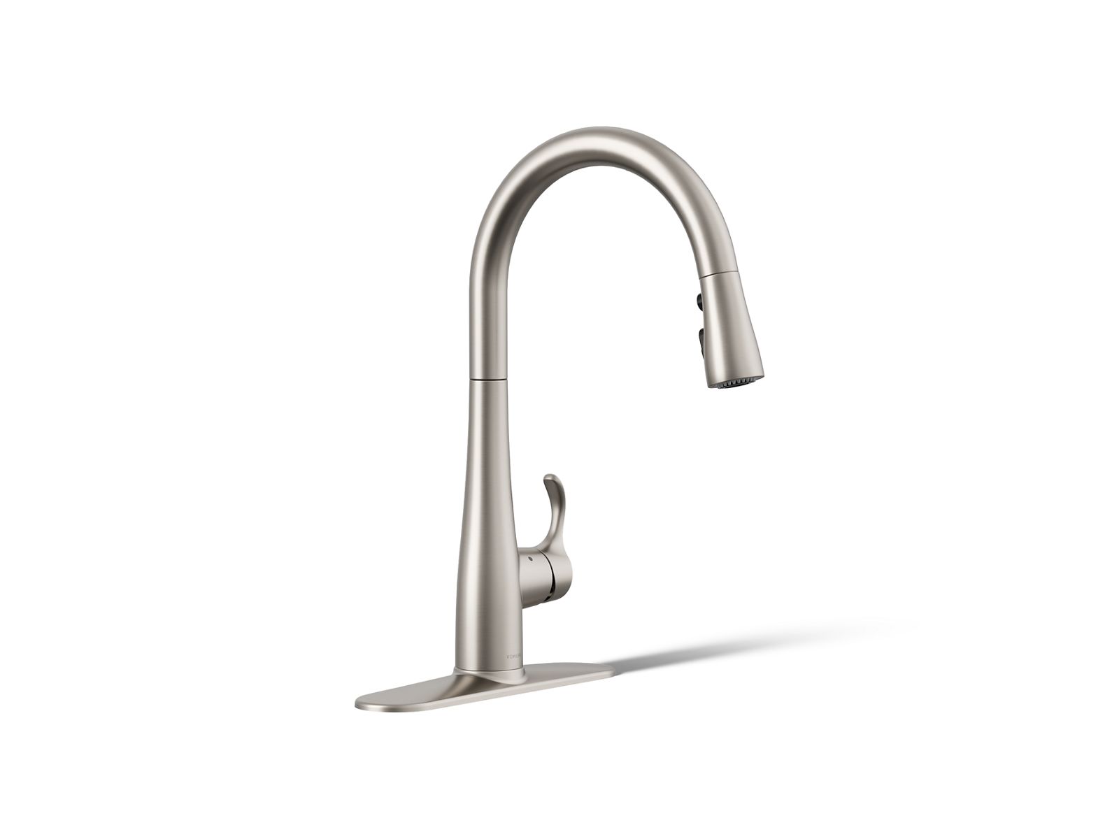 KOHLER K-22036-VS Simplice Touchless Pull-Down Kitchen Sink Faucet With Three-Function Sprayhead - Vibrant Stainless