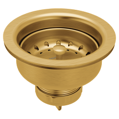 MOEN 22038BG Matte Black Basket Strainer - Brushed Gold