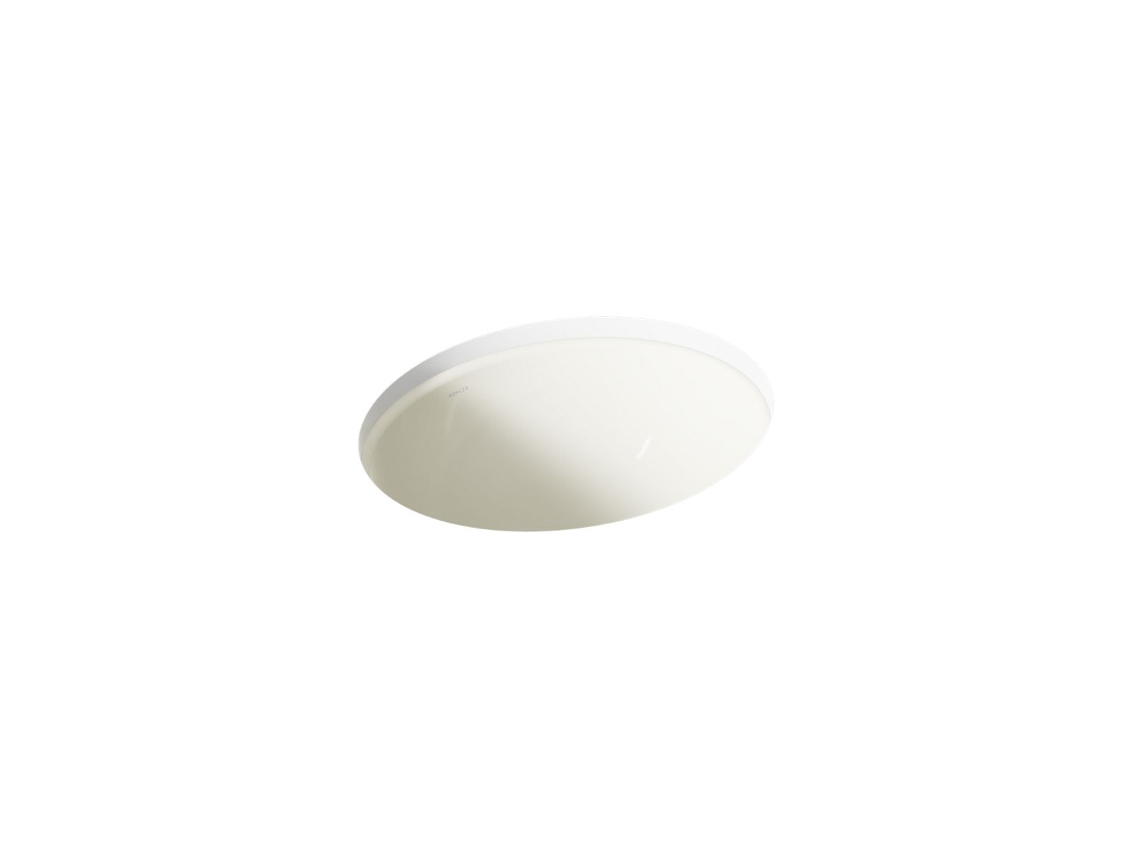 KOHLER K-2205-96 Caxton 19-1/4" Oval Undermount Bathroom Sink, No Overflow - Biscuit