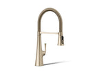 KOHLER K-22061-BV Graze Semi-Professional Kitchen Sink Faucet With Three-Function Sprayhead - Vibrant Brushed Bronze