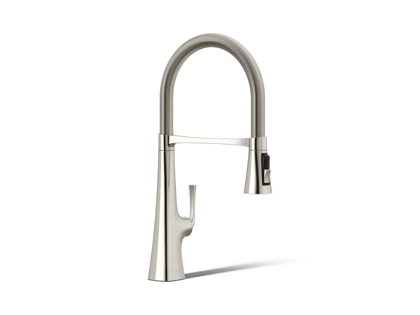 KOHLER K-22061-SN Graze Semi-professional kitchen sink faucet with three-function sprayhead - Vibrant Polished Nickel