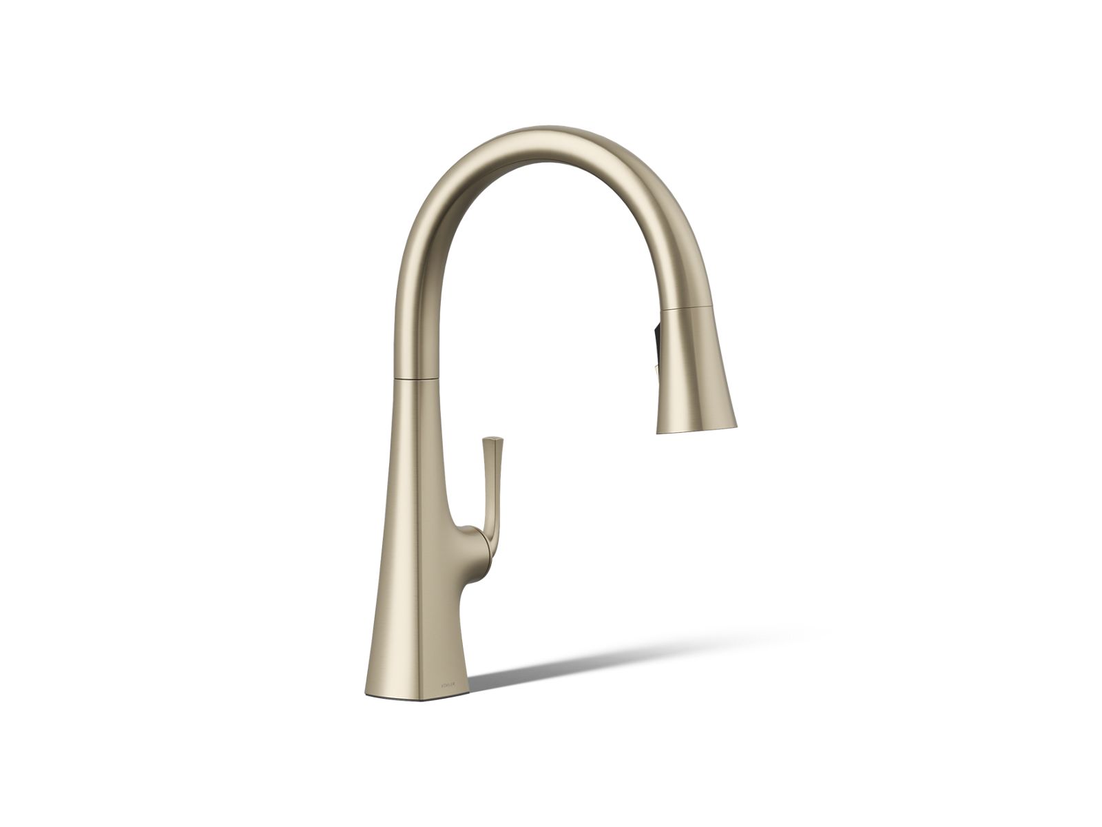KOHLER K-22062-BV Graze Pull-down kitchen sink faucet with three-function sprayhead - Vibrant Brushed Bronze