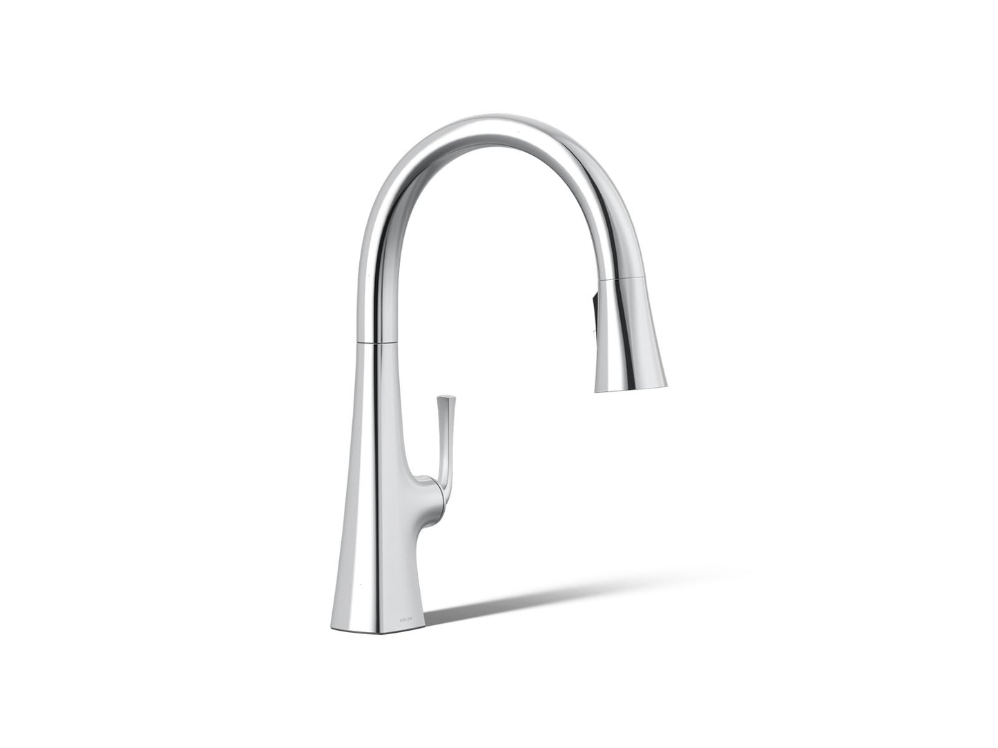 KOHLER K-22062-CP Graze Pull-down kitchen sink faucet with three-function sprayhead - Polished Chrome