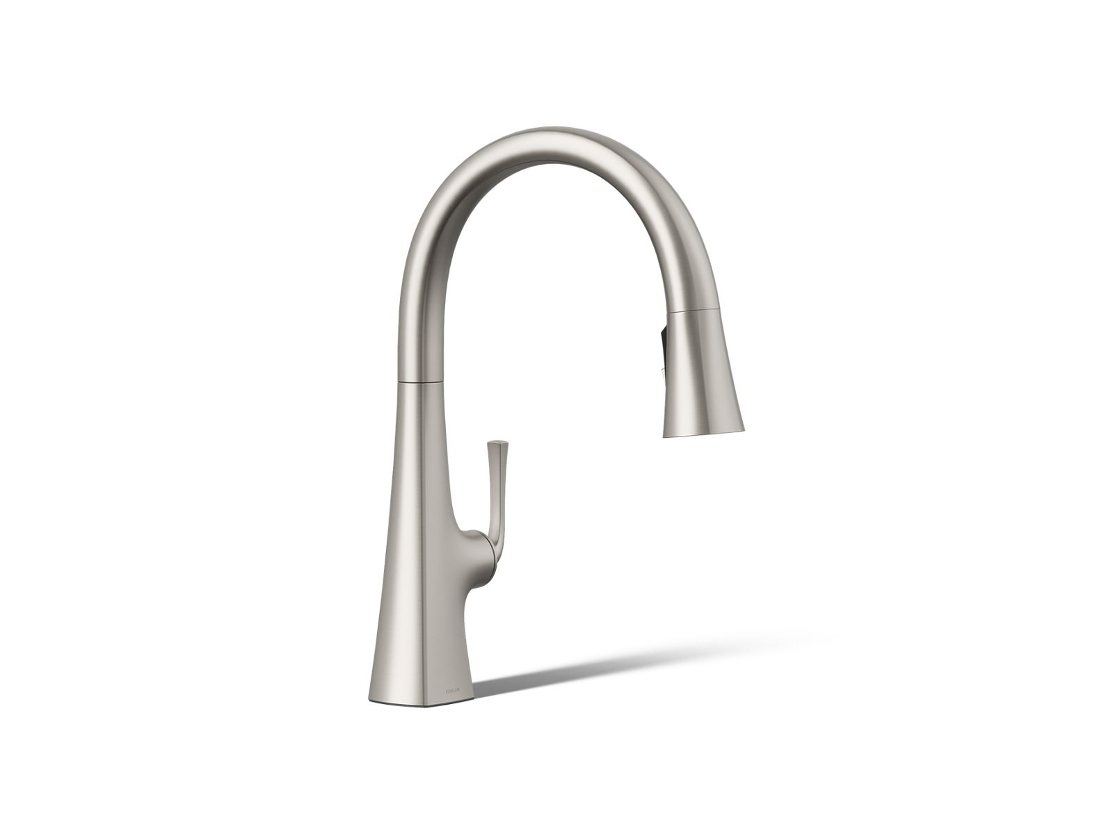 KOHLER K-22062-VS Graze Pull-Down Kitchen Sink Faucet With Three-Function Sprayhead - Vibrant Stainless