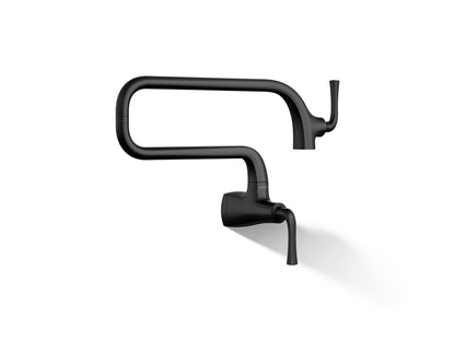 KOHLER K-22066-BL Graze Wall-mount pot filler - Matte Black