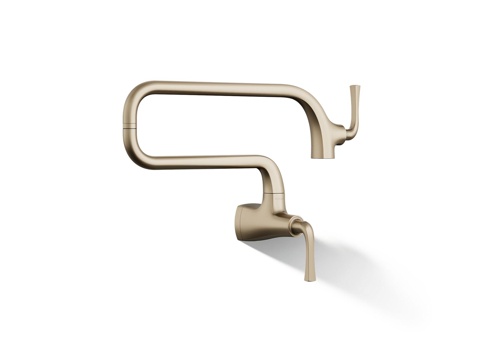 KOHLER Graze Wall-mount pot filler in Vibrant Brushed Bronze - K-22066-BV