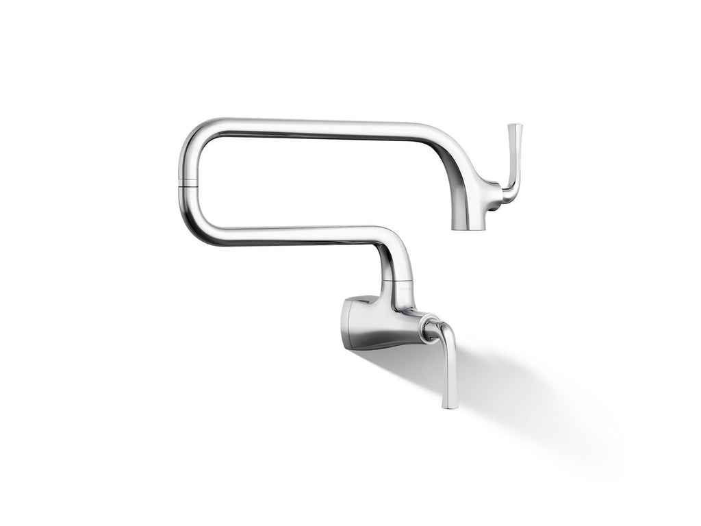 KOHLER K-22066-CP Graze Wall-Mount Pot Filler - Polished Chrome