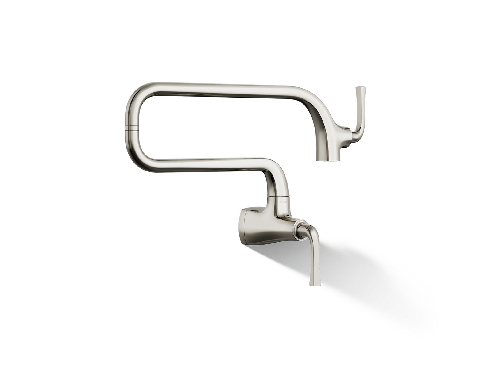 KOHLER K-22066-SN Graze Wall-Mount Pot Filler - Vibrant Polished Nickel