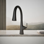 Graze Touchless pull-down kitchen sink faucet with three-function sprayhead, featured product view, K-22068-BL