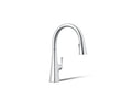 KOHLER K-22068-CP Graze Touchless Pull-Down Kitchen Sink Faucet With Three-Function Sprayhead - Polished Chrome