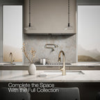 Graze Touchless pull-down kitchen sink faucet with KOHLER Konnect and three-function sprayhead, in a room setting, K-22068-WB-BV