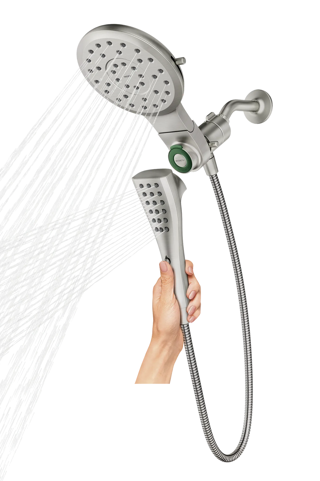 MOEN 220C2  Eight-Function 7" Diameter Spray Head Standard With Handshower In Chrome