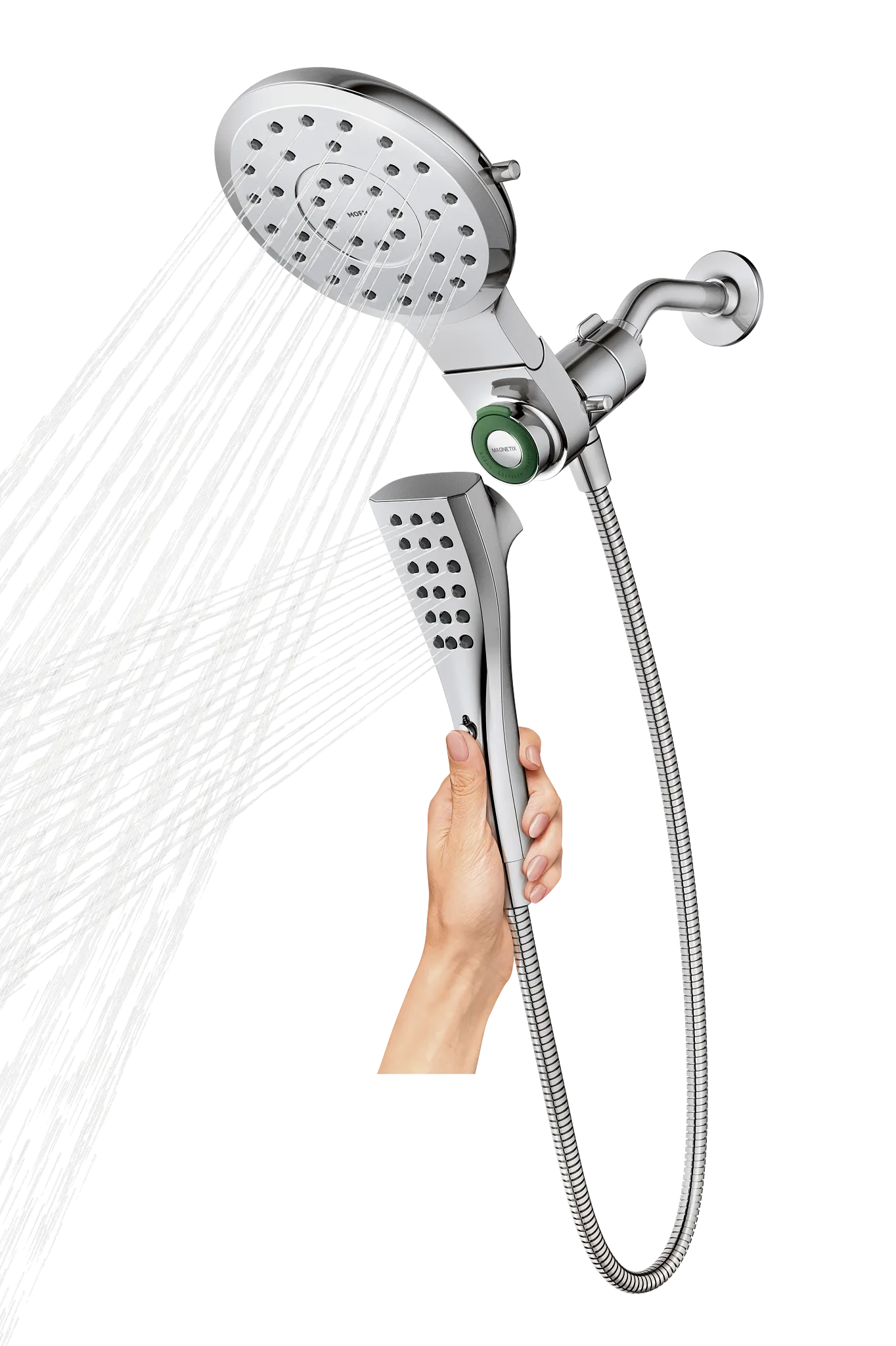 MOEN 220C2  Eight-Function 7" Diameter Spray Head Standard With Handshower In Chrome