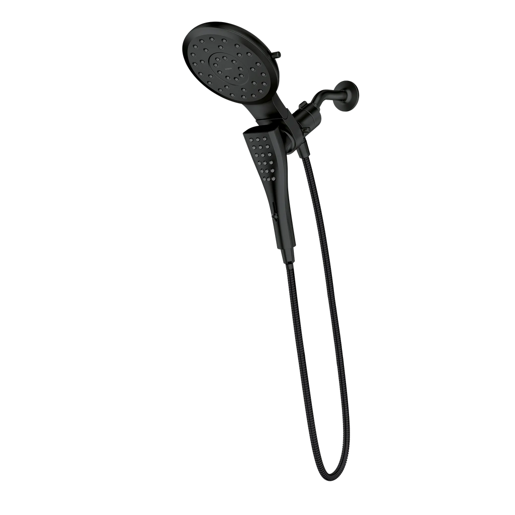 MOEN 220C3BL Verso Combination Shower with Infiniti Dial - Matte Black