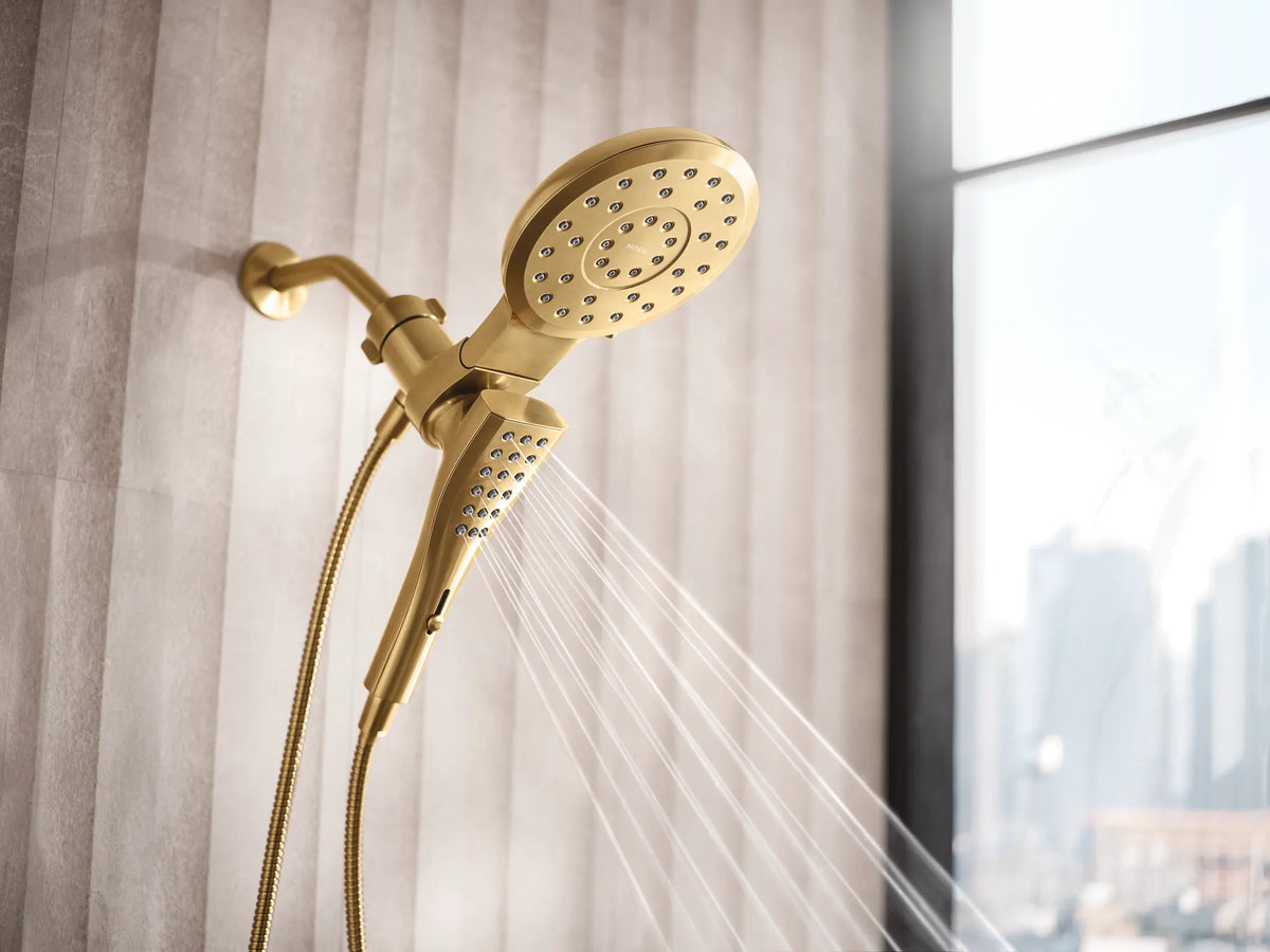 MOEN 220C3BG Verso Combination Shower with Infiniti Dial - Brushed Gold
