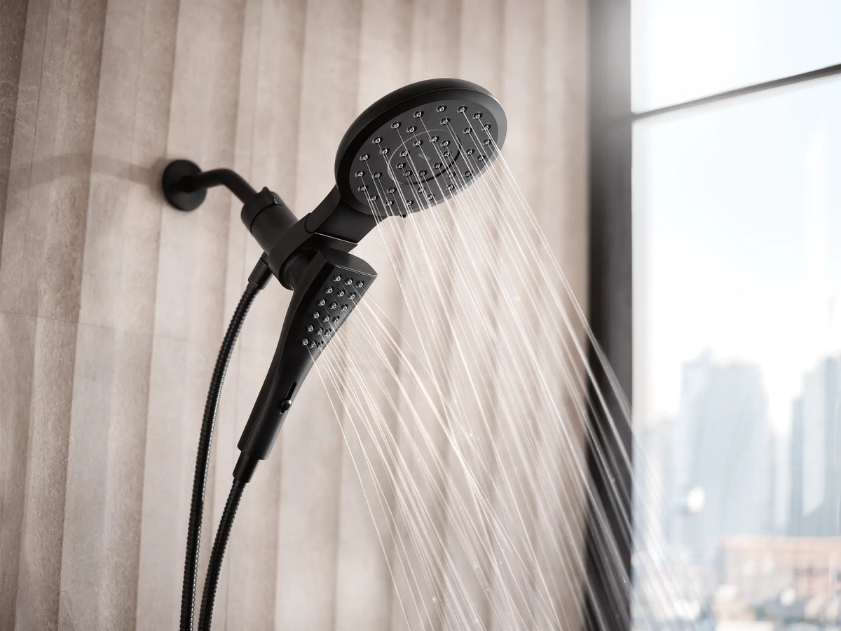 MOEN 220C3BL Verso Combination Shower with Infiniti Dial - Matte Black