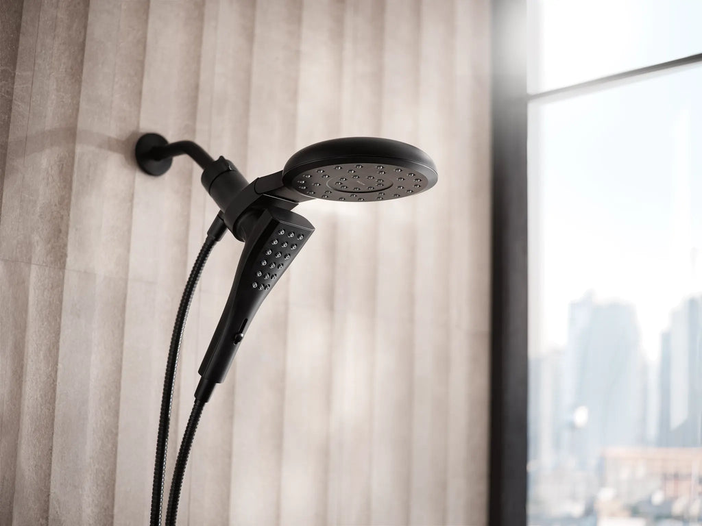 MOEN 220C3BL Verso Combination Shower with Infiniti Dial - Matte Black
