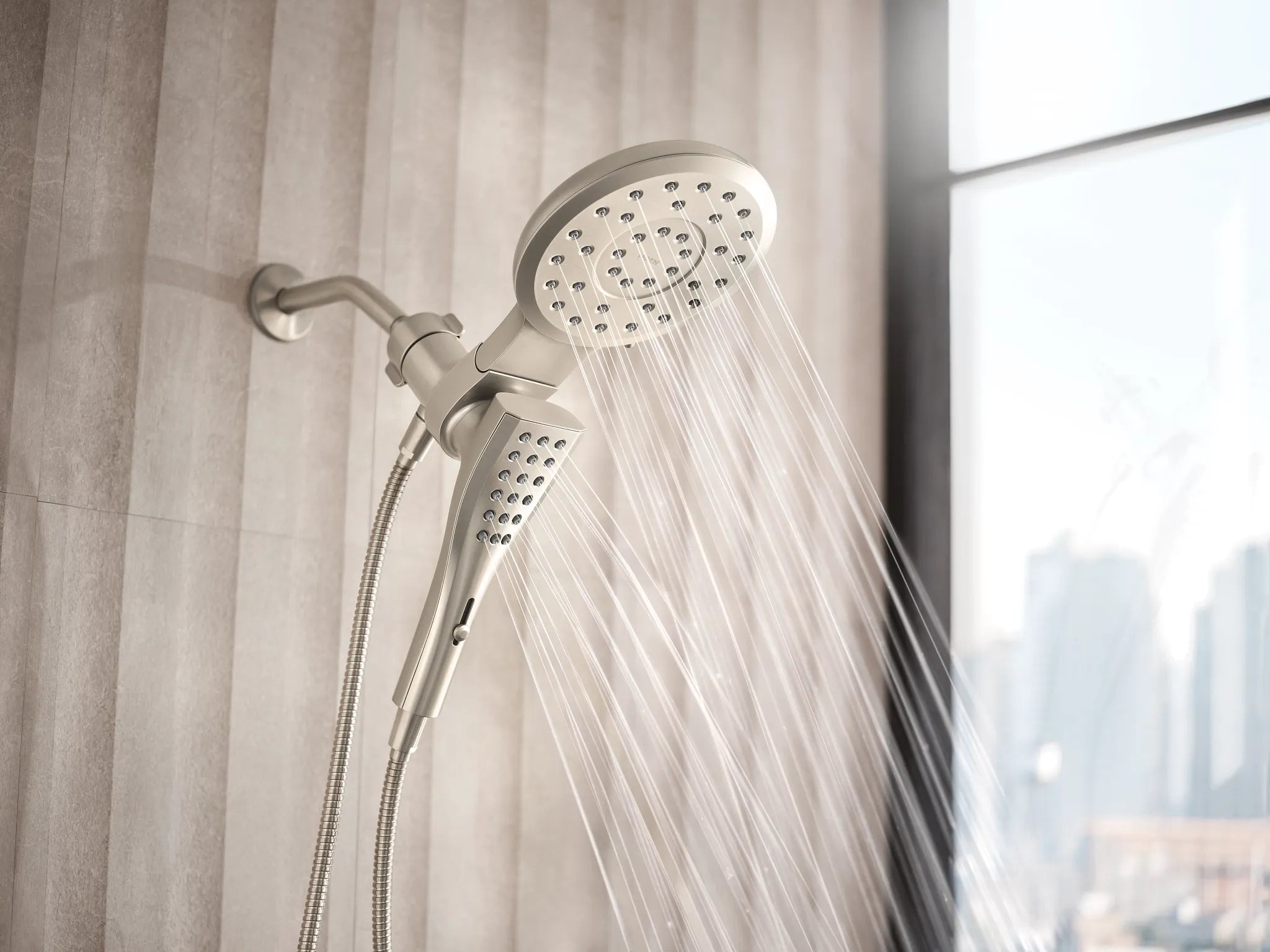 MOEN 220C3BN Verso Combination Shower with Infiniti Dial - Brushed Nickel