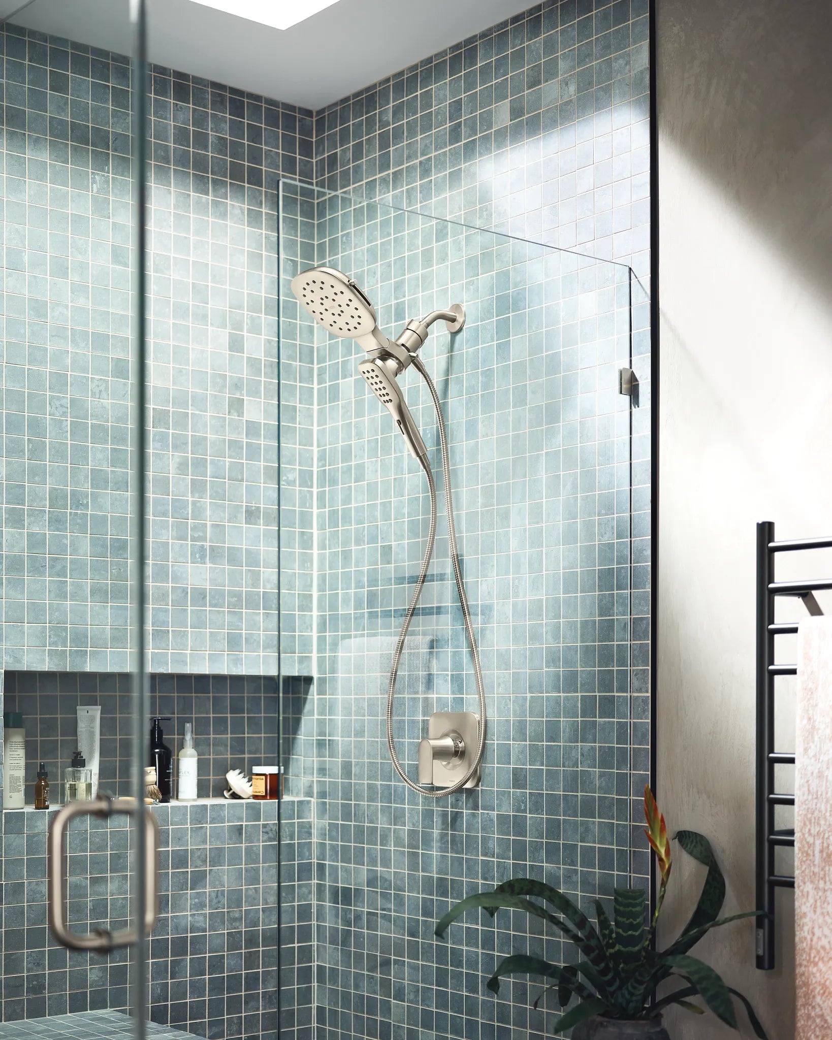 MOEN 220C5BN Verso Combination Shower with Infiniti Dial - Brushed Nickel