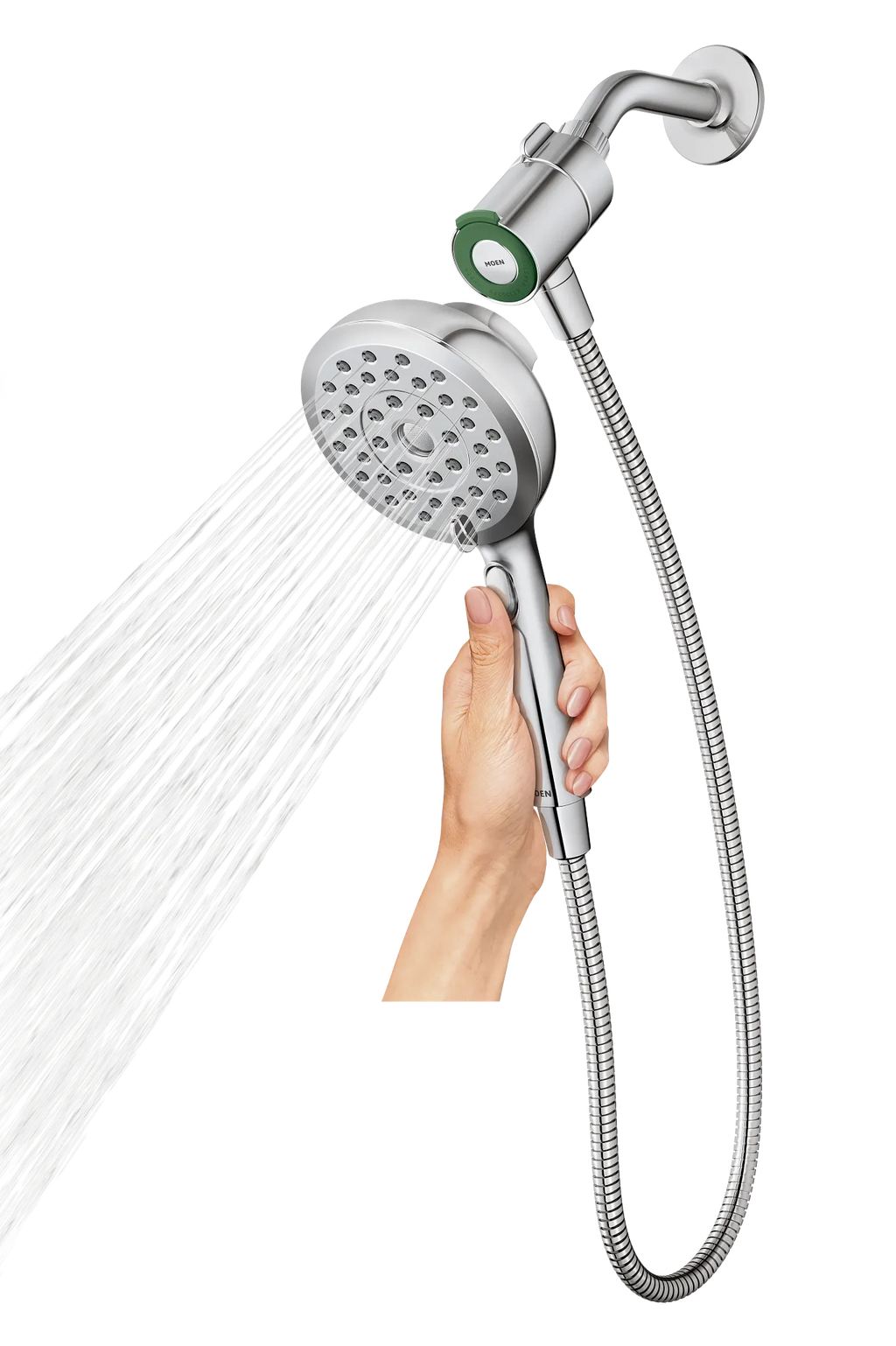 MOEN 220H2  Eight-Function 5" Diameter Spray Head Handshower In Chrome