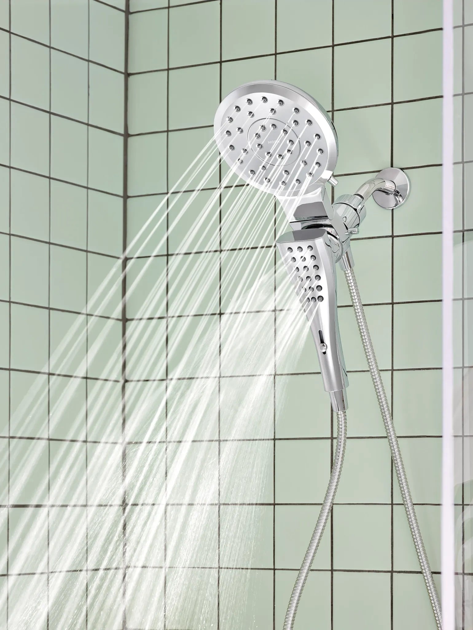 MOEN 220C2  Eight-Function 7" Diameter Spray Head Standard With Handshower In Chrome