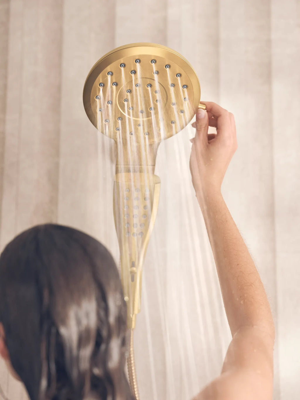MOEN 220C3BG Verso Combination Shower with Infiniti Dial - Brushed Gold