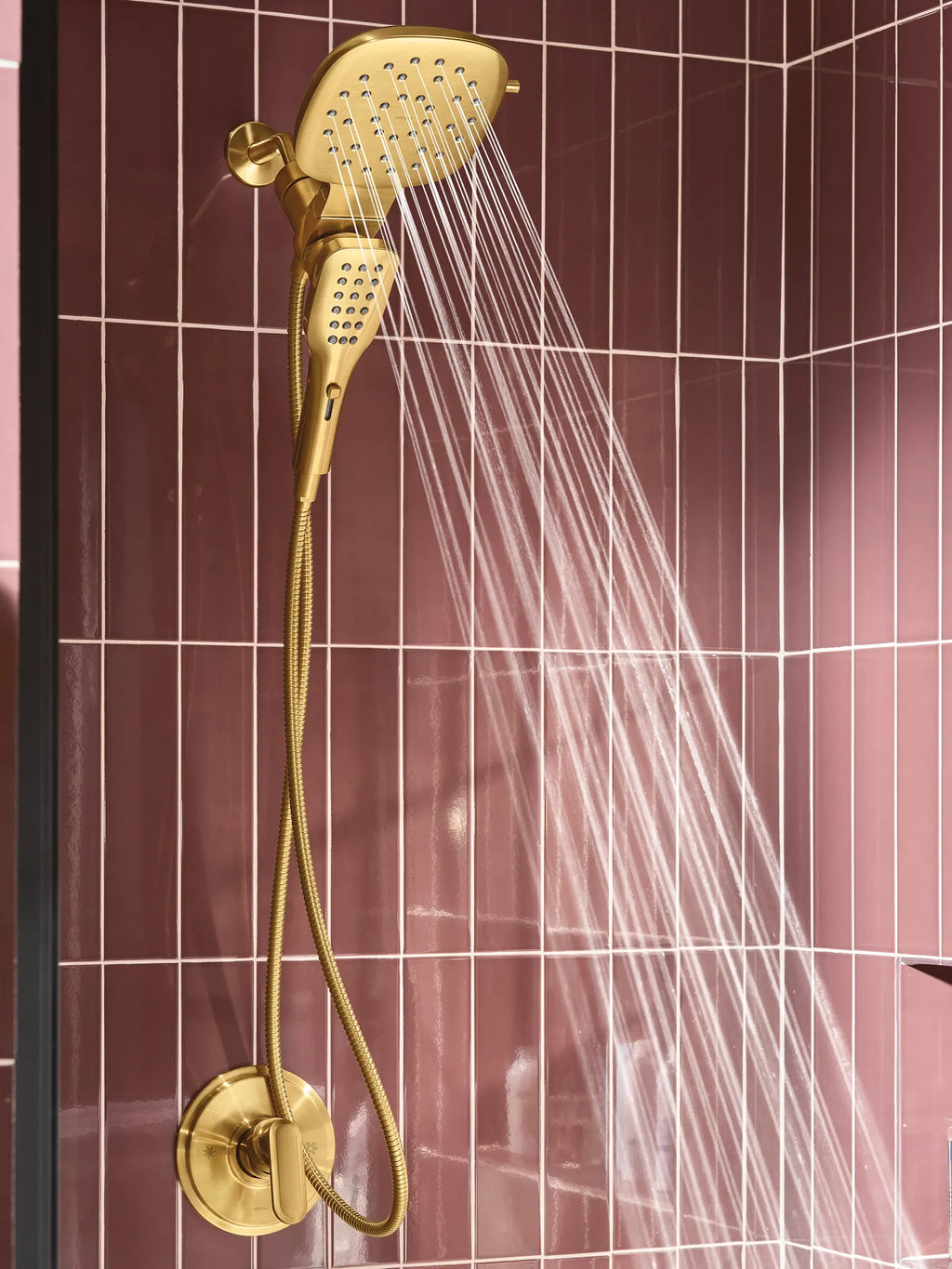 MOEN 220C5BG Verso Combination Shower with Infiniti Dial - Brushed Gold