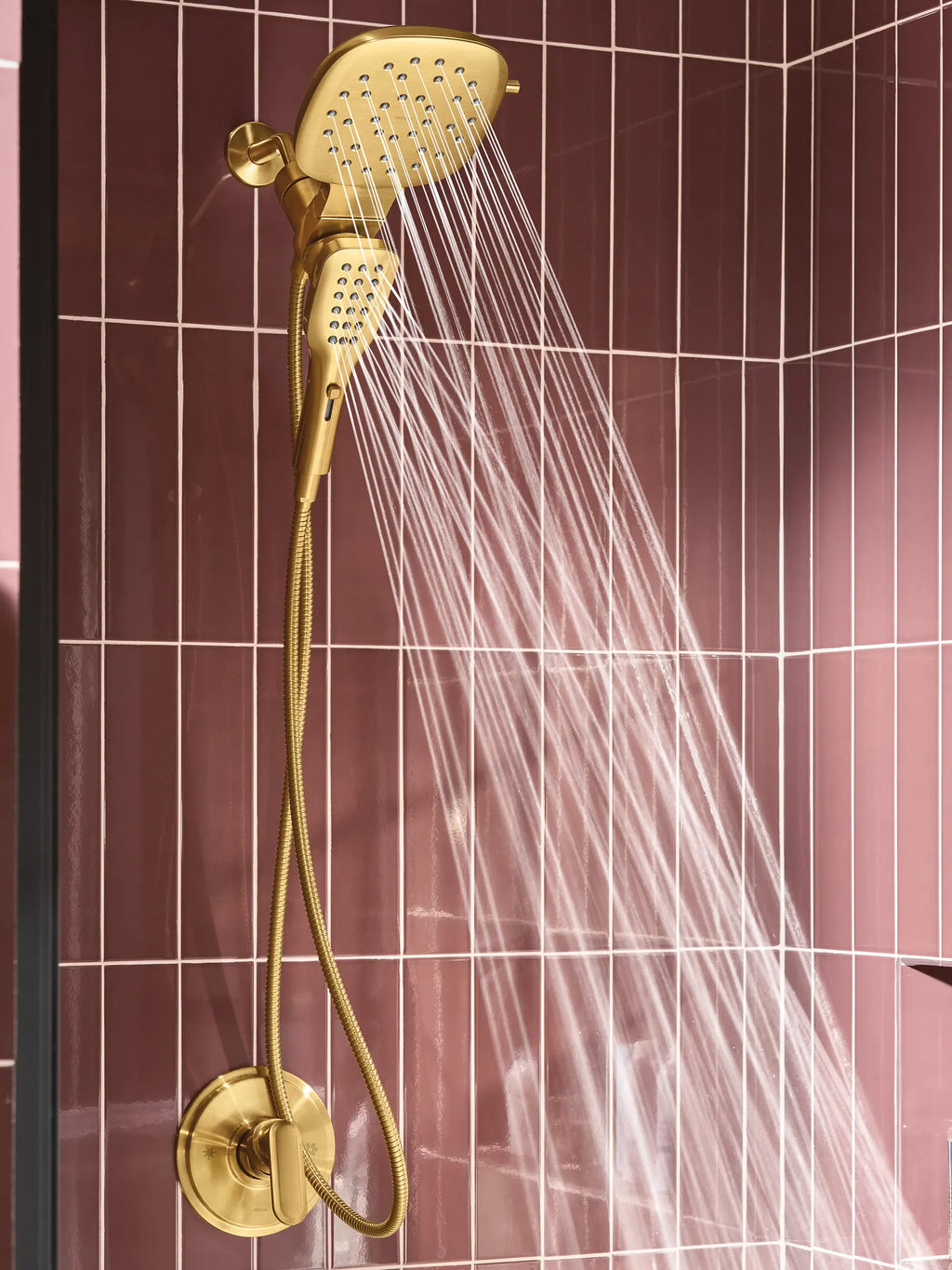 MOEN 220C5BG Verso Combination Shower with Infiniti Dial - Brushed Gold