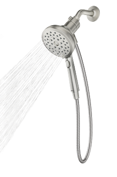 MOEN 220H2EPSRN  Eight-Function 5" Diameter Spray Head Handshower In Spot Resist Brushed Nickel