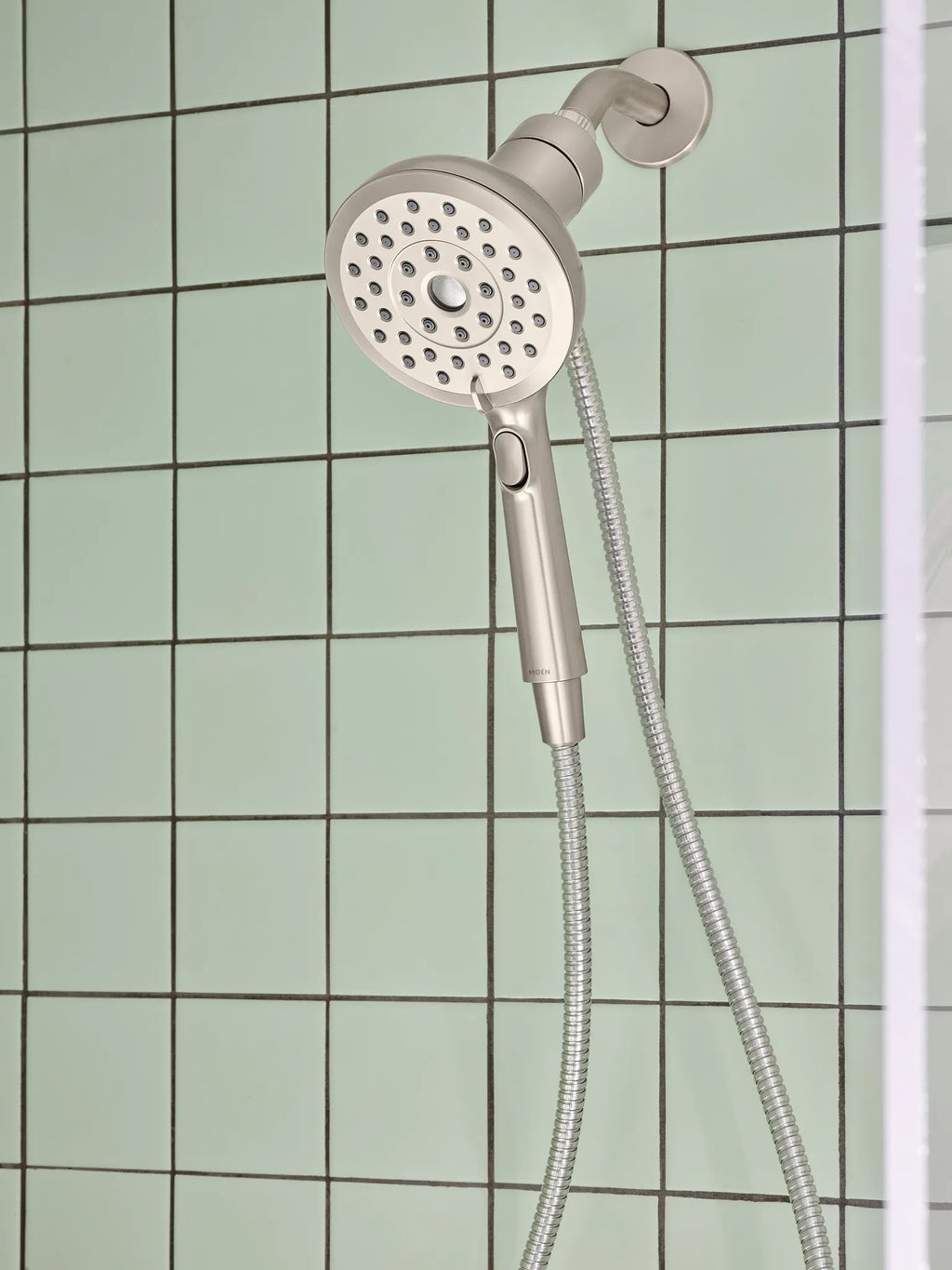 MOEN 220H2SRN  Eight-Function 5" Diameter Spray Head Handshower In Spot Resist Brushed Nickel