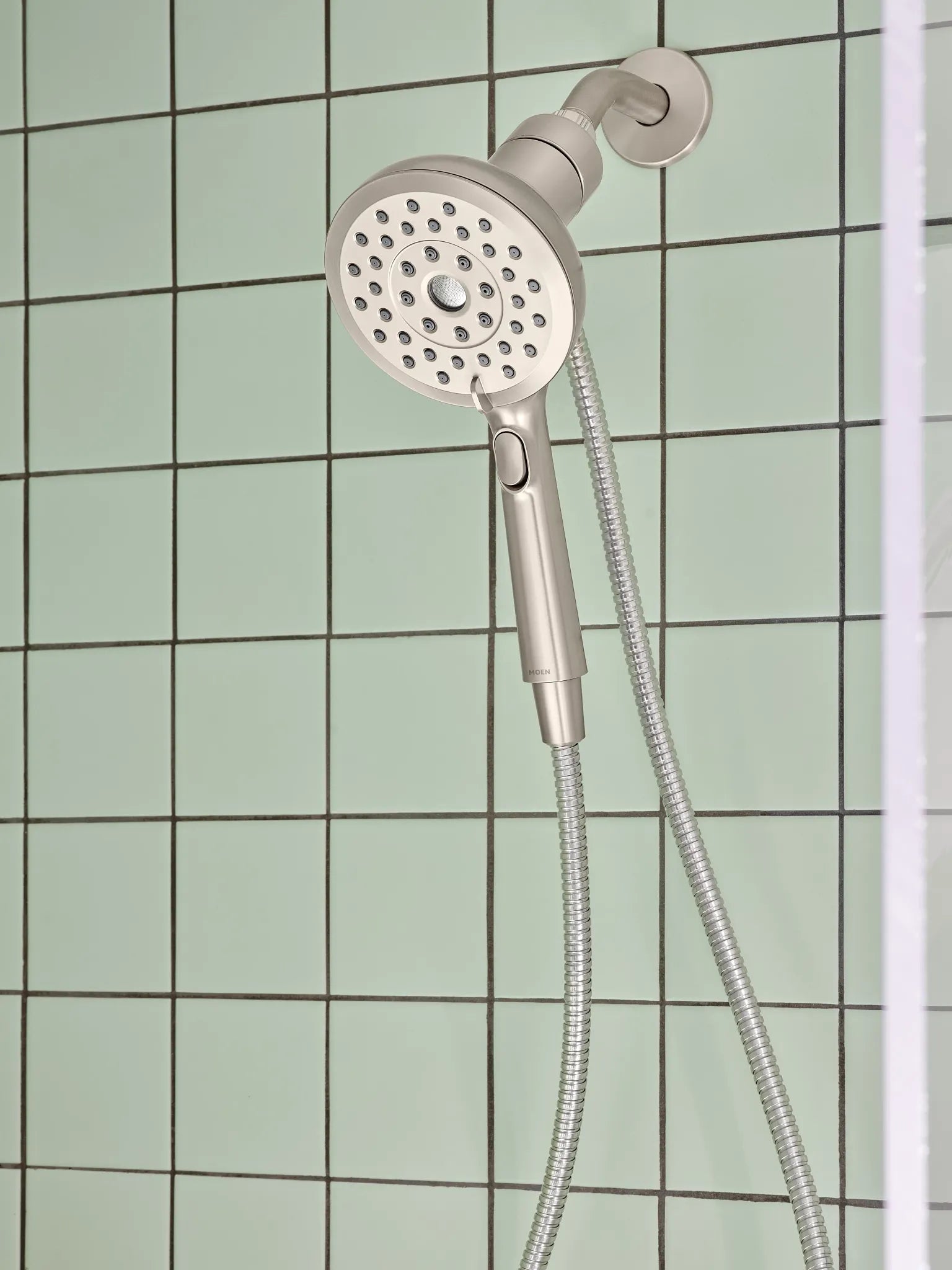 MOEN 220H2SRN  Eight-Function 5" Diameter Spray Head Handshower In Spot Resist Brushed Nickel