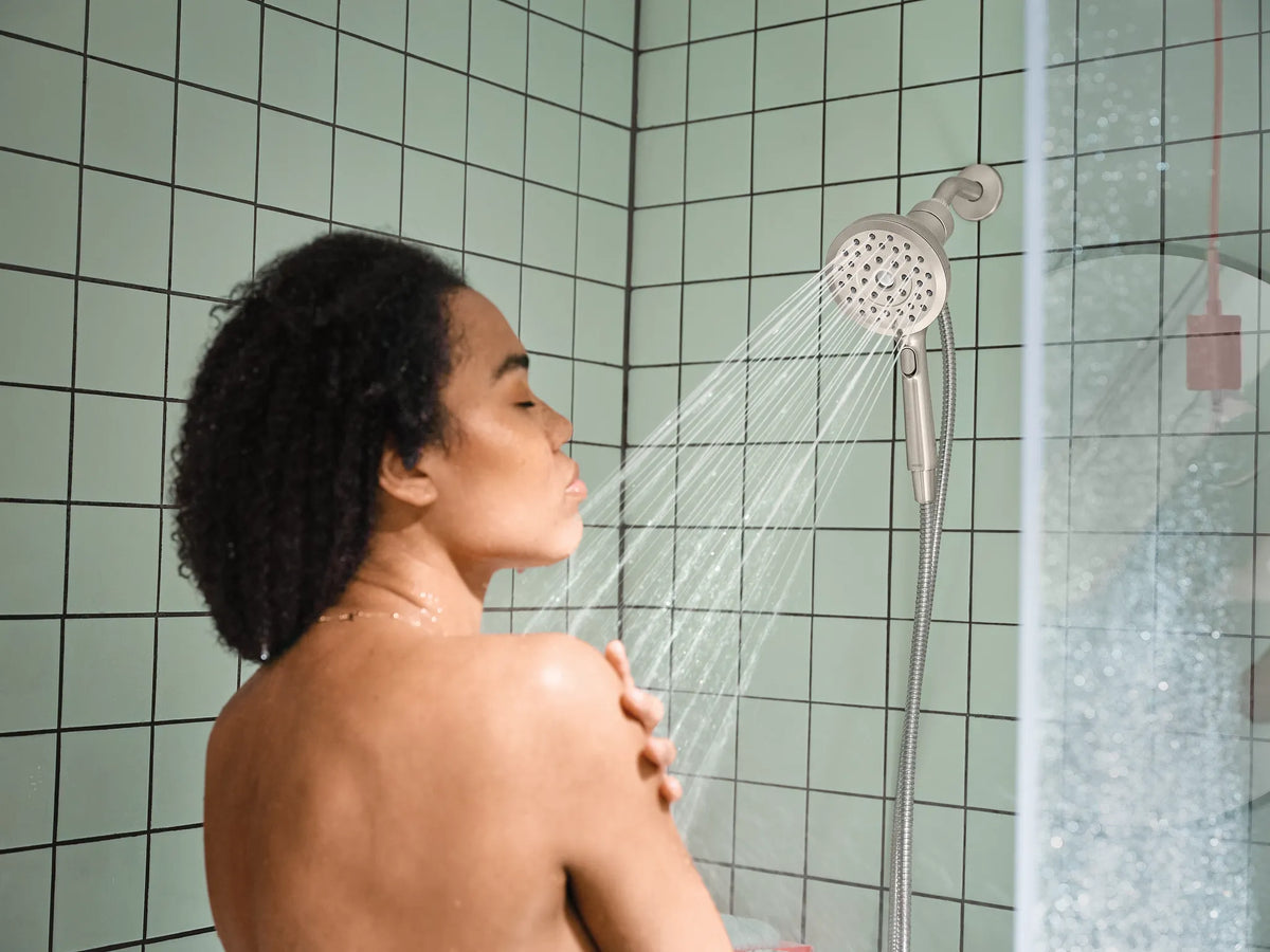 MOEN 220H2SRN  Eight-Function 5" Diameter Spray Head Handshower In Spot Resist Brushed Nickel
