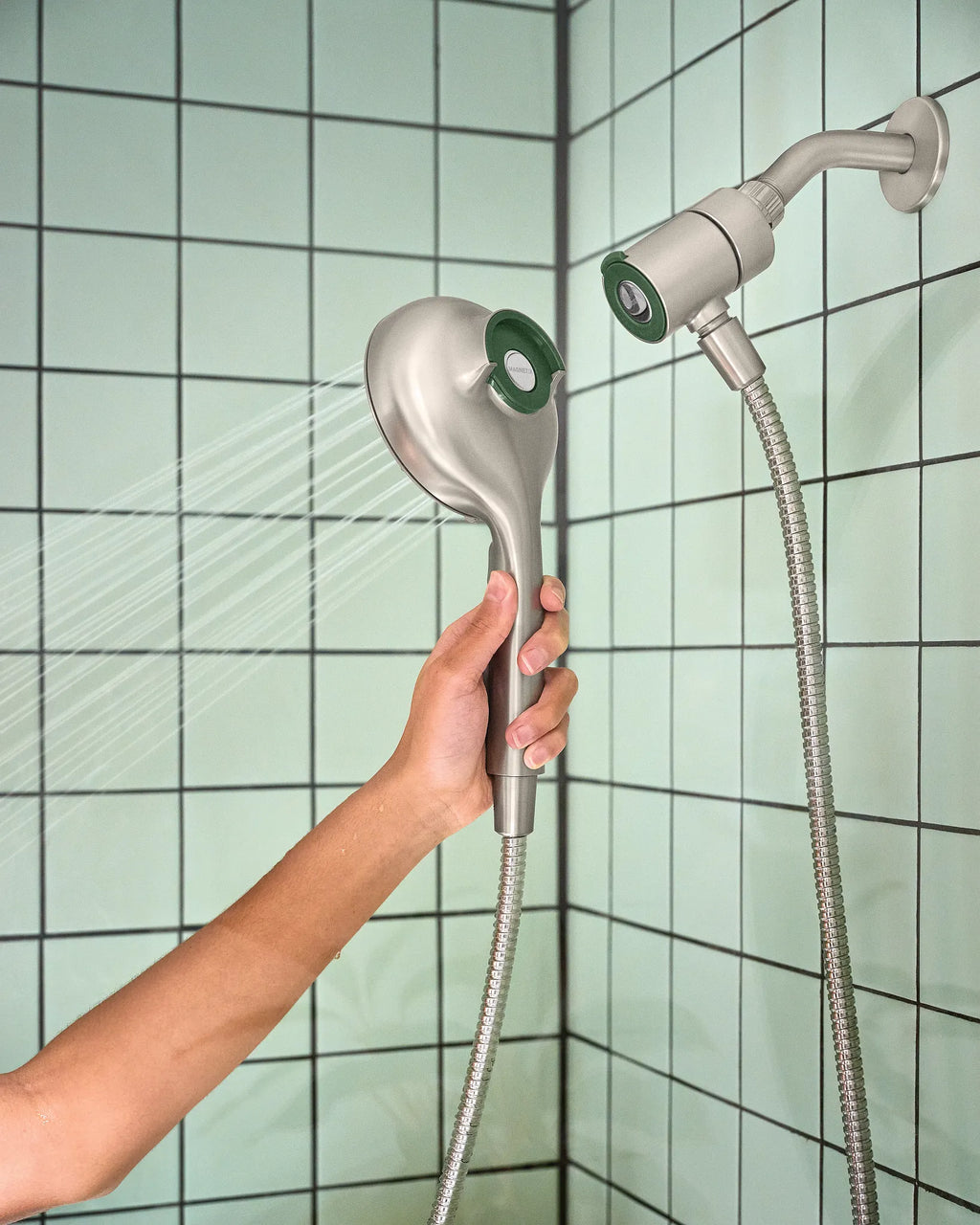 MOEN 220H2SRN  Eight-Function 5" Diameter Spray Head Handshower In Spot Resist Brushed Nickel