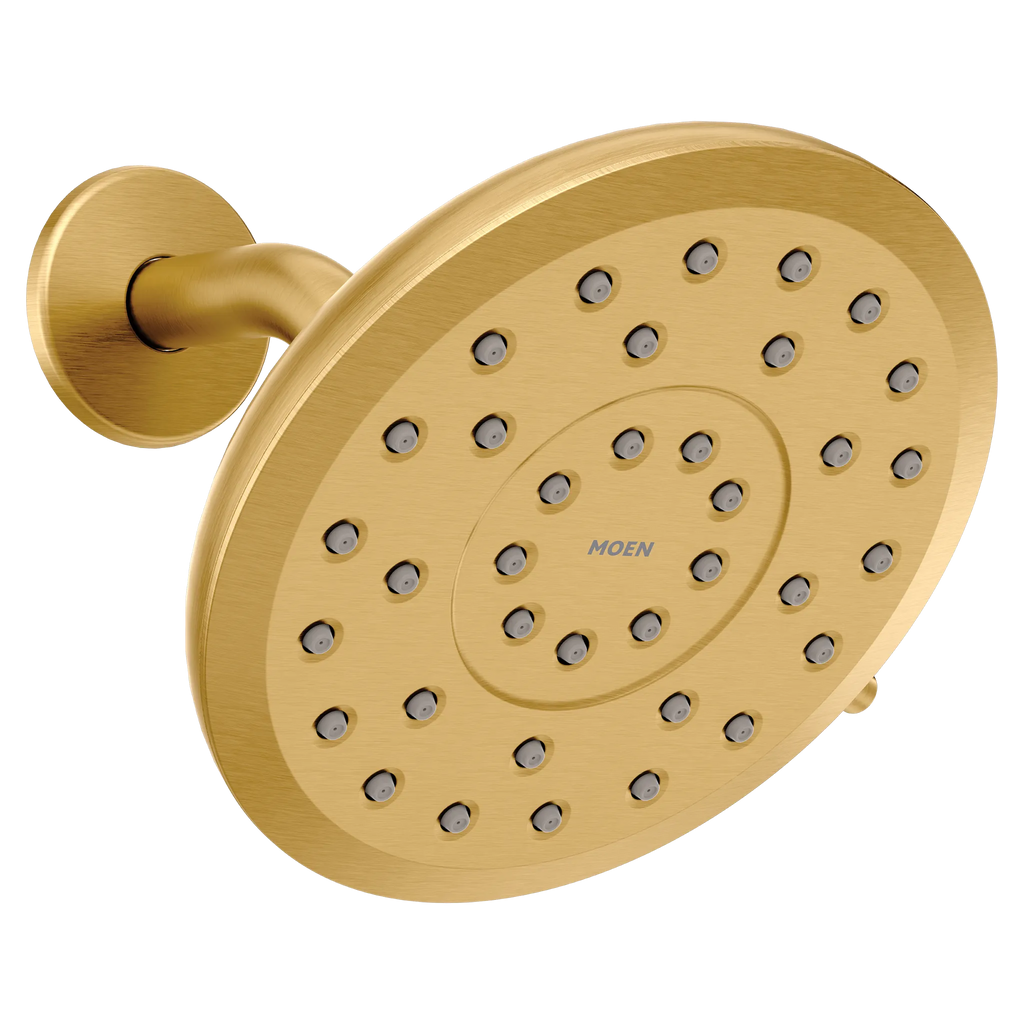 MOEN 220R7EPBG Verso 7" Eco-Performance Rainshower with Infiniti Dial - Brushed Gold