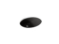 KOHLER K-2210-7 Caxton 19-1/4" Oval Undermount Bathroom Sink - Black Black