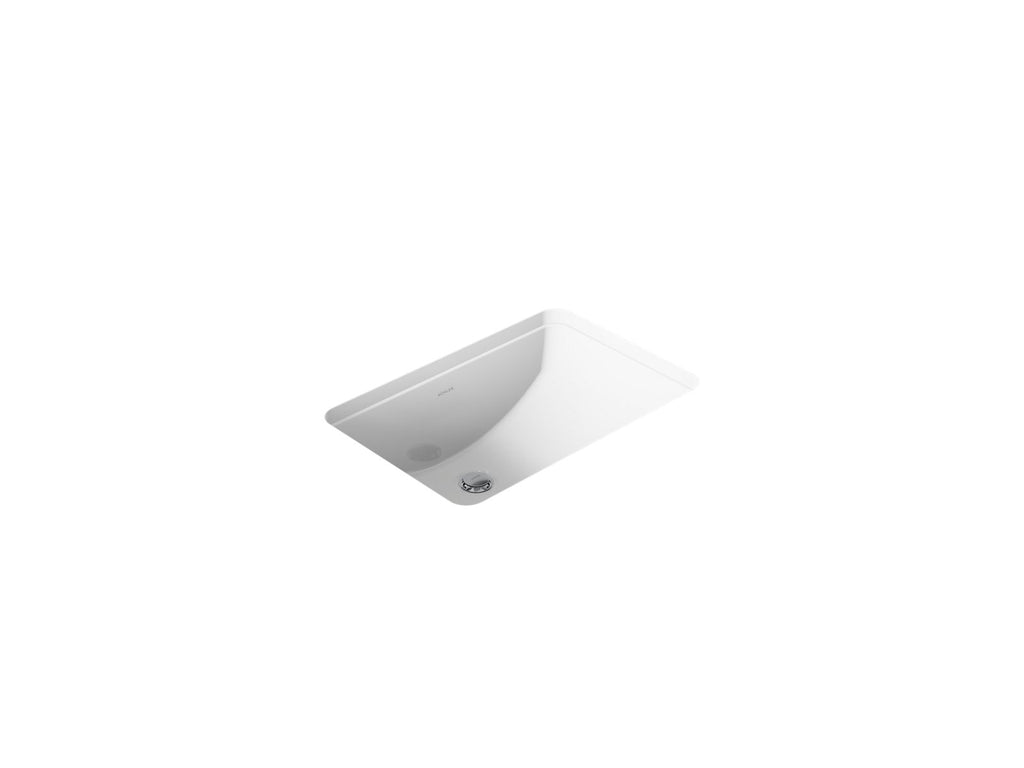 KOHLER K-2214-0 Ladena 21" Rectangular Undermount Bathroom Sink - White