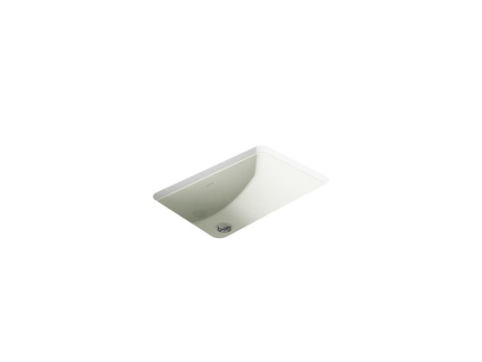 KOHLER K-2214-G-NY Ladena 21" rectangular undermount bathroom sink with glazed underside, no overflow - Dune