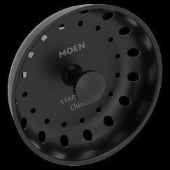 MOEN 22195BL Matte Black Basket Strainer, Black