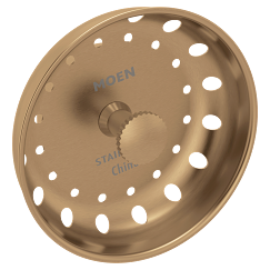 MOEN 22195BZG Matte Black Basket Strainer - Bronzed Gold