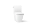 KOHLER K-22378-TBH-0 Brazn One-Piece Compact Elongated Toilet With Skirted Trapway, Dual-Flush - White