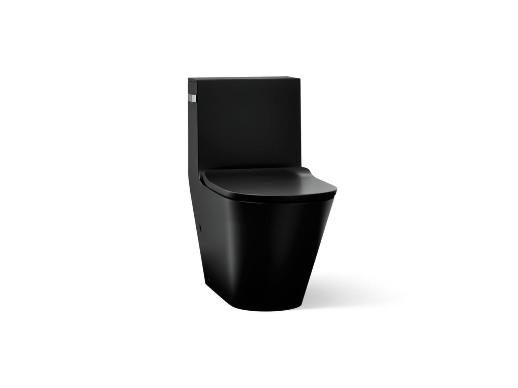 KOHLER K-22378-HB1 Brazn One-Piece Compact Elongated Toilet With Skirted Trapway, Dual-Flush - Honed Black