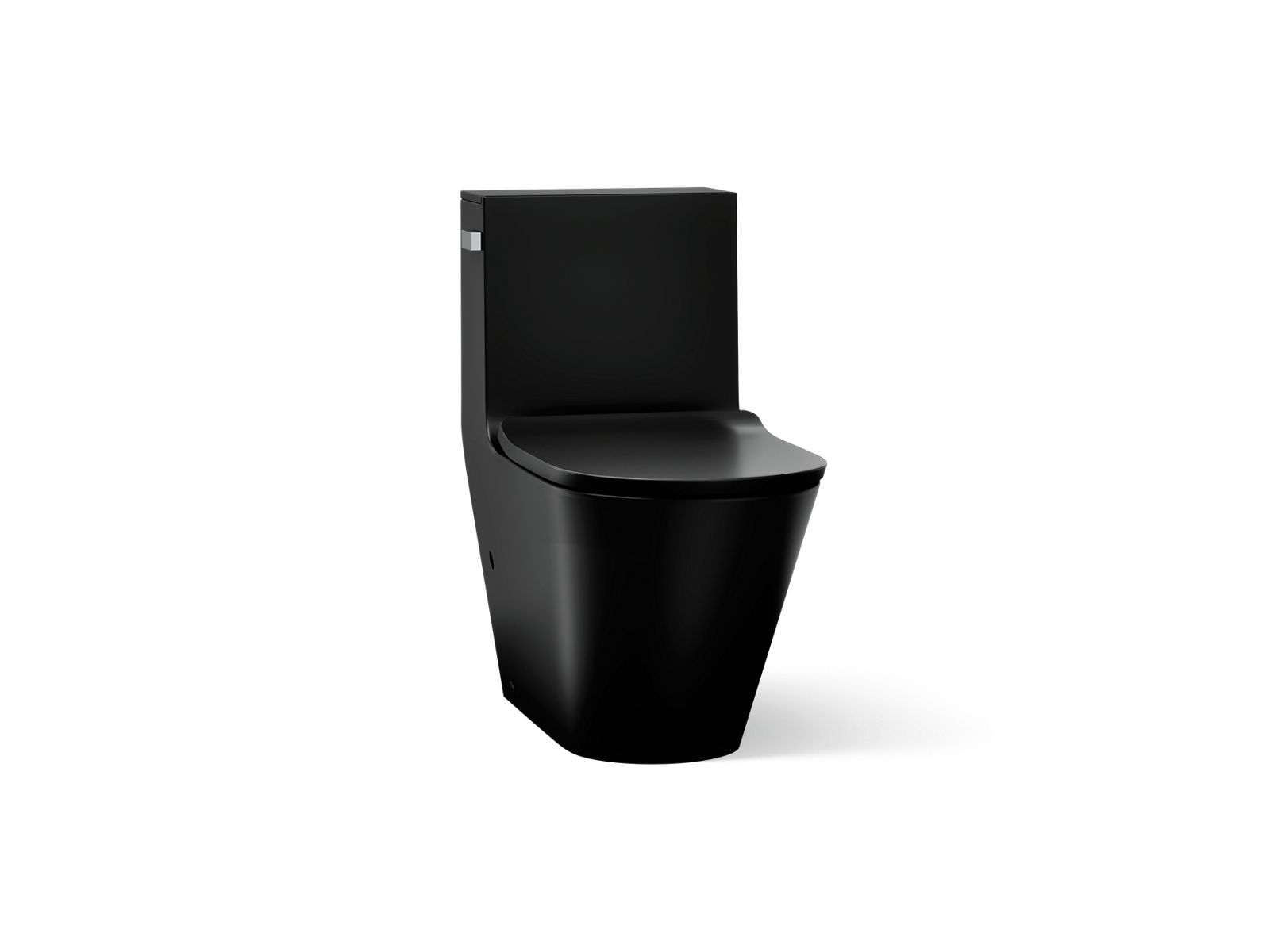 KOHLER K-22378-TBH-HB1 Brazn One-Piece Compact Elongated Toilet With Skirted Trapway, Dual-Flush - Honed Black