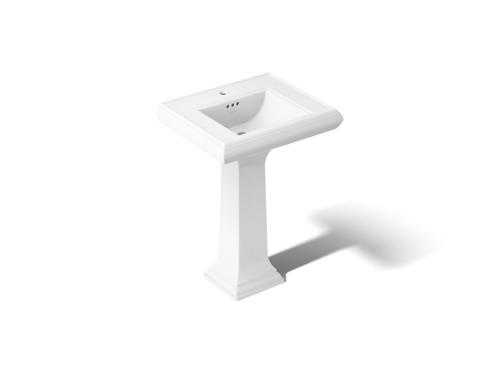 KOHLER K-2238-1-0 Memoirs Classic 24-1/4" Rectangular Pedestal Bathroom Sink - White