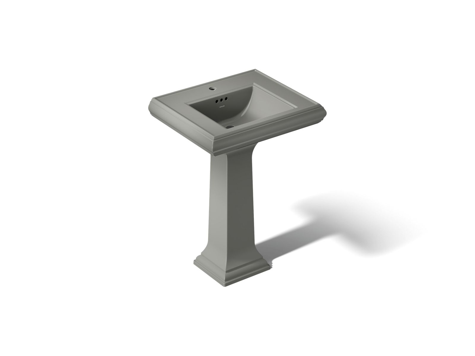 KOHLER K-2238-1-58 Memoirs Classic 24-1/4" Rectangular Pedestal Bathroom Sink - Thunder Grey