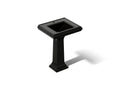 KOHLER K-2238-1-7 Memoirs Classic 24-1/4" Rectangular Pedestal Bathroom Sink - Black Black