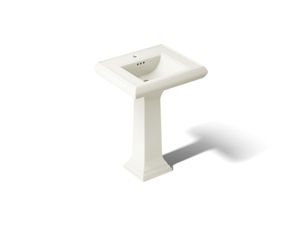 KOHLER K-2238-1-96 Memoirs Classic 24-1/4" Rectangular Pedestal Bathroom Sink - Biscuit