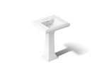 KOHLER K-2238-4-0 Memoirs Classic 24-1/4" Rectangular Pedestal Bathroom Sink - White
