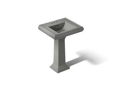 KOHLER K-2238-4-58 Memoirs Classic 24-1/4" rectangular pedestal bathroom sink - Thunder Grey