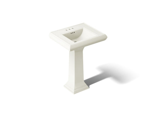 KOHLER K-2238-4-96 Memoirs Classic 24-1/4" rectangular pedestal bathroom sink - Biscuit